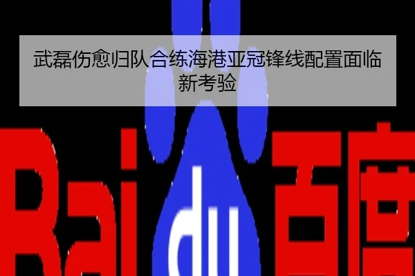 武磊伤愈归队合练海港亚冠锋线配置面临新考验